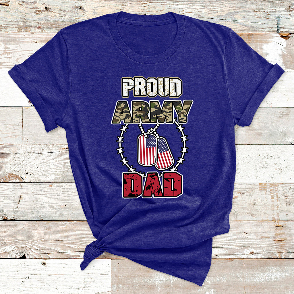 Proud Army Family Shirts Cool USA Navy Dad Mom T Shirt - Wonder Print Shop