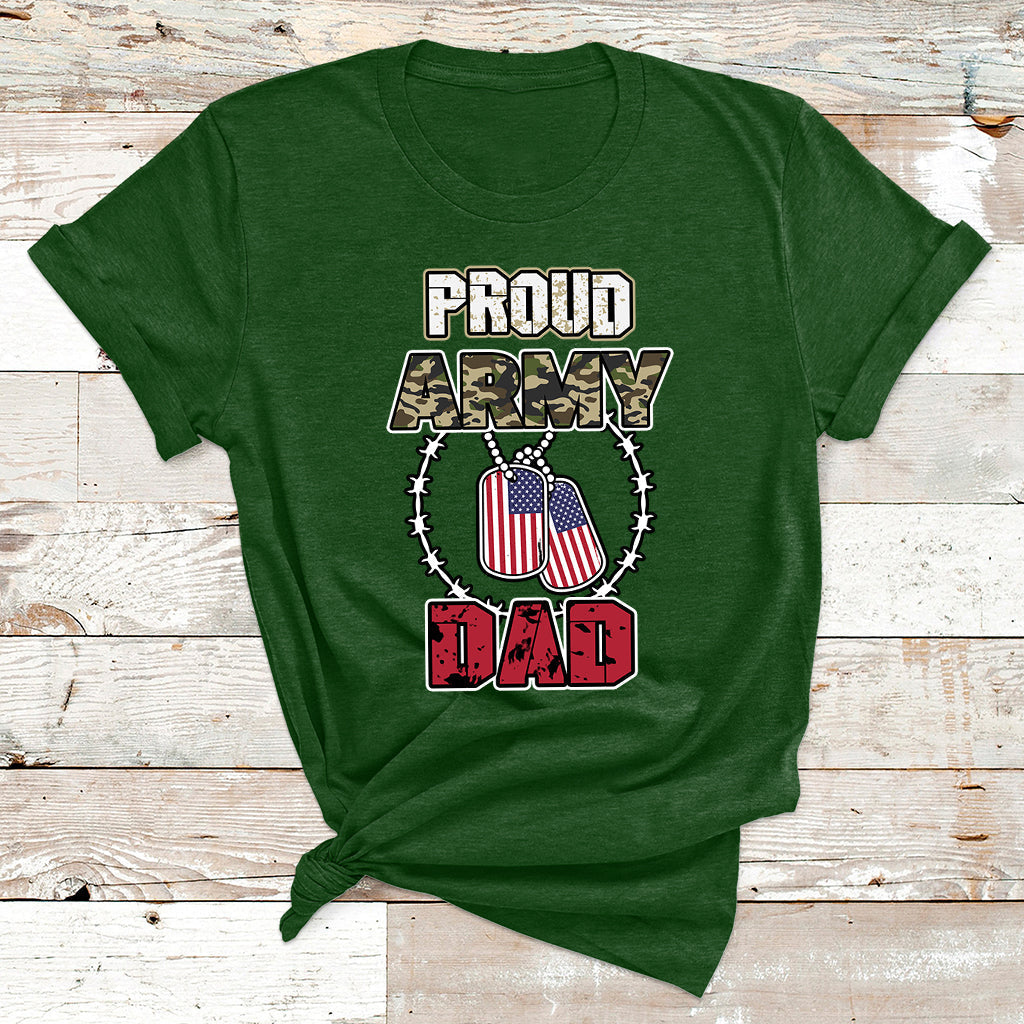 Proud Army Family Shirts Cool USA Navy Dad Mom T Shirt - Wonder Print Shop