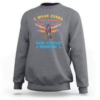 I Wear Zebra For My Daughter Rare Disease Warrior Zebra Ribbon Rare Disease Sweatshirt - Wonder Print Shop