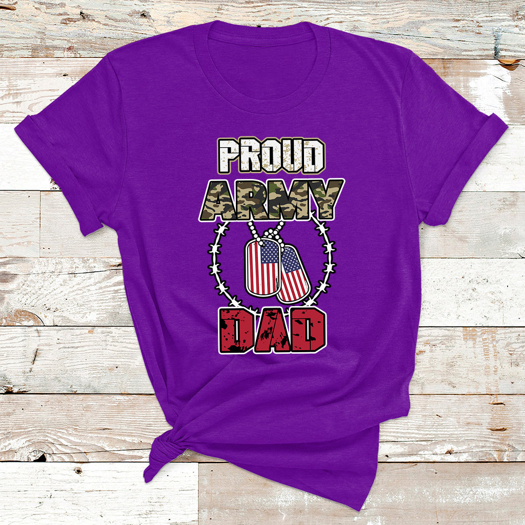 Proud Army Family Shirts Cool USA Navy Dad Mom T Shirt - Wonder Print Shop