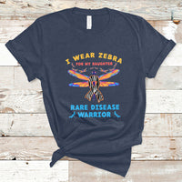 I Wear Zebra For My Daughter Rare Disease Warrior Zebra Ribbon Rare Disease T Shirt - Wonder Print Shop