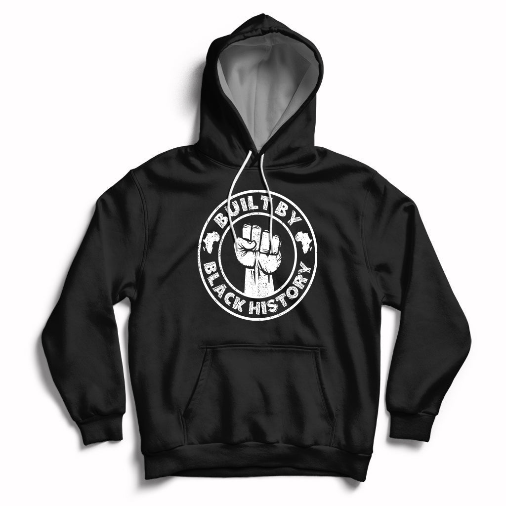 Built By Black History For Black History Month Afro Melanin Hoodie - Wonder Print Shop