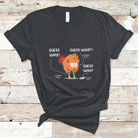 Funny Animal Farm Shirt Guess What Chicken Butt T Shirt - Wonder Print Shop