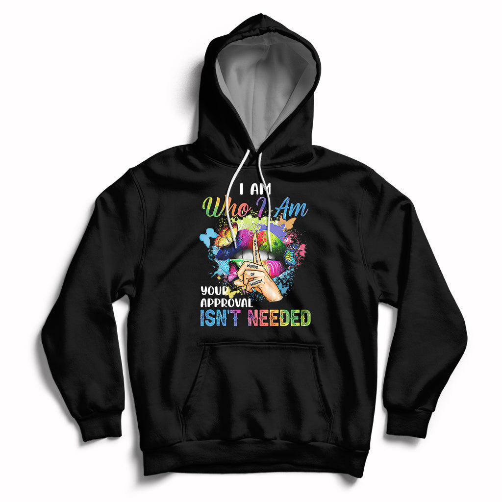 I Am Who I Am Your Approval Isn't Needed Black Queen African American Ladies Natural Afro Hoodie - Wonder Print Shop