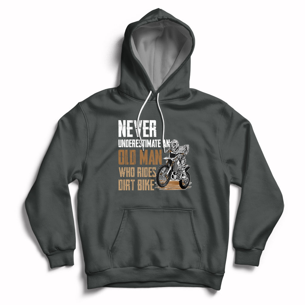 Funny Never Underestimate An Old Man Who Rides Dirt Bike Hoodie - Wonder Print Shop