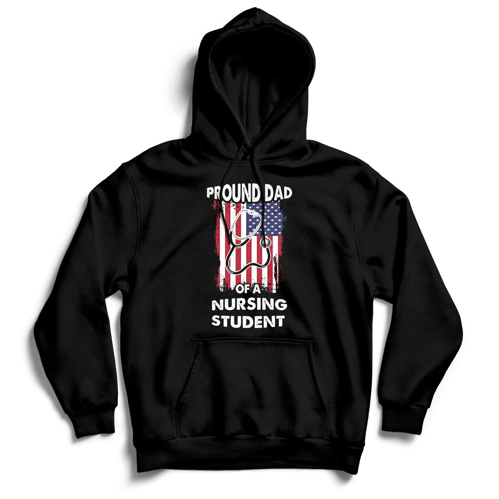 Proud Dad Of A Nursing Student Daughter Nurses Dad Hoodie - Wonder Print Shop
