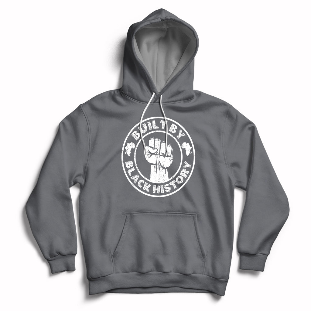 Built By Black History For Black History Month Afro Melanin Hoodie - Wonder Print Shop
