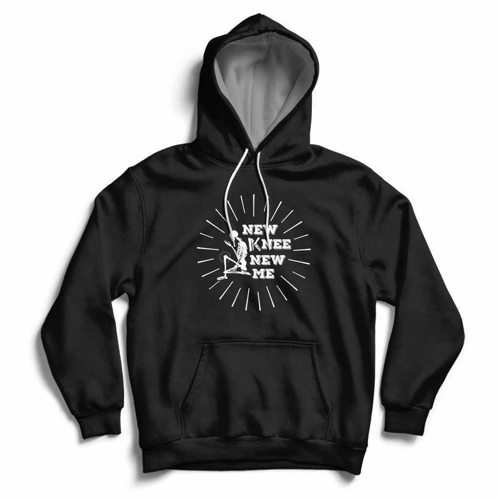 Knee Replacement Knee Surgery Recovery New Knee Skeleton Hoodie - Wonder Print Shop