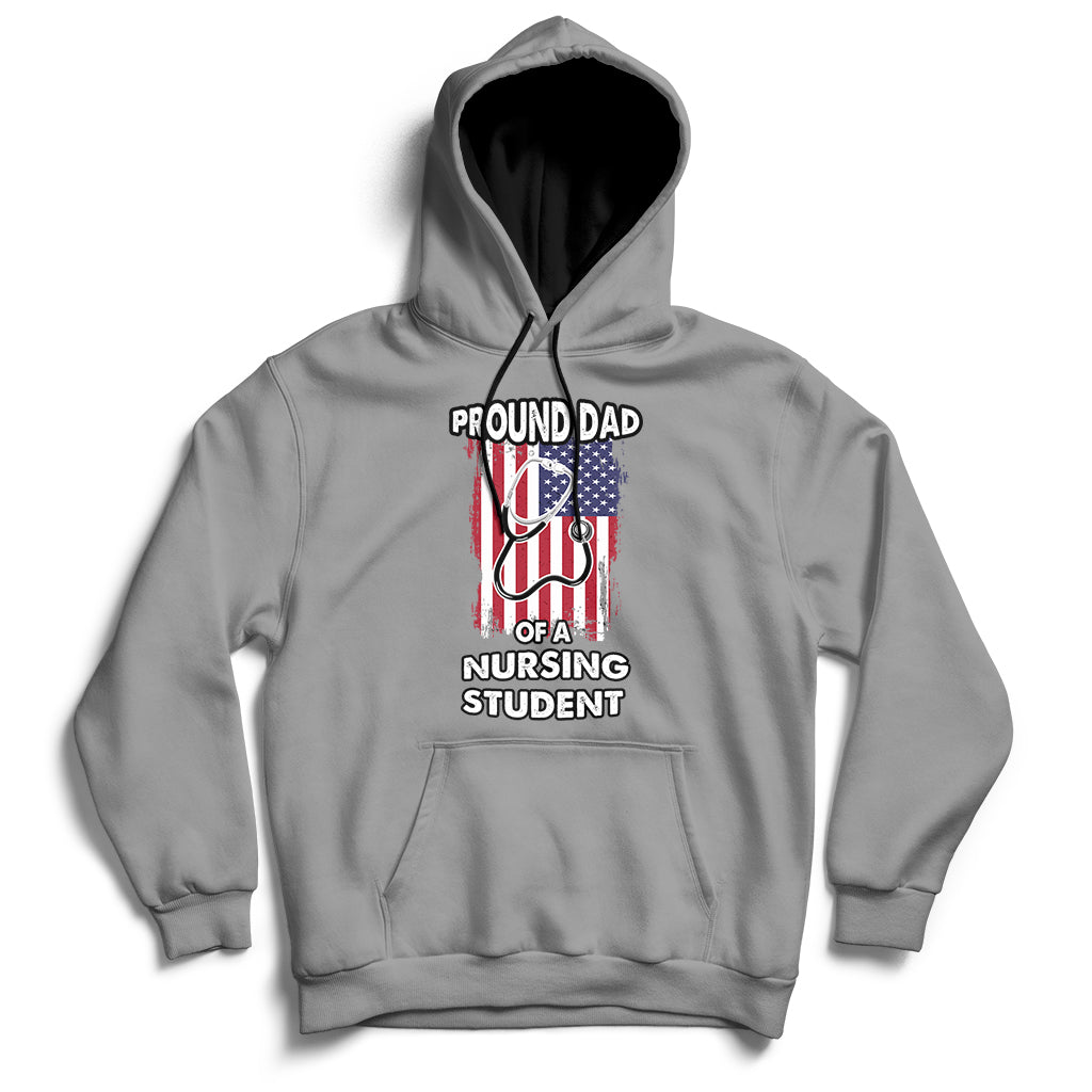 Proud Dad Of A Nursing Student Daughter Nurses Dad Hoodie - Wonder Print Shop