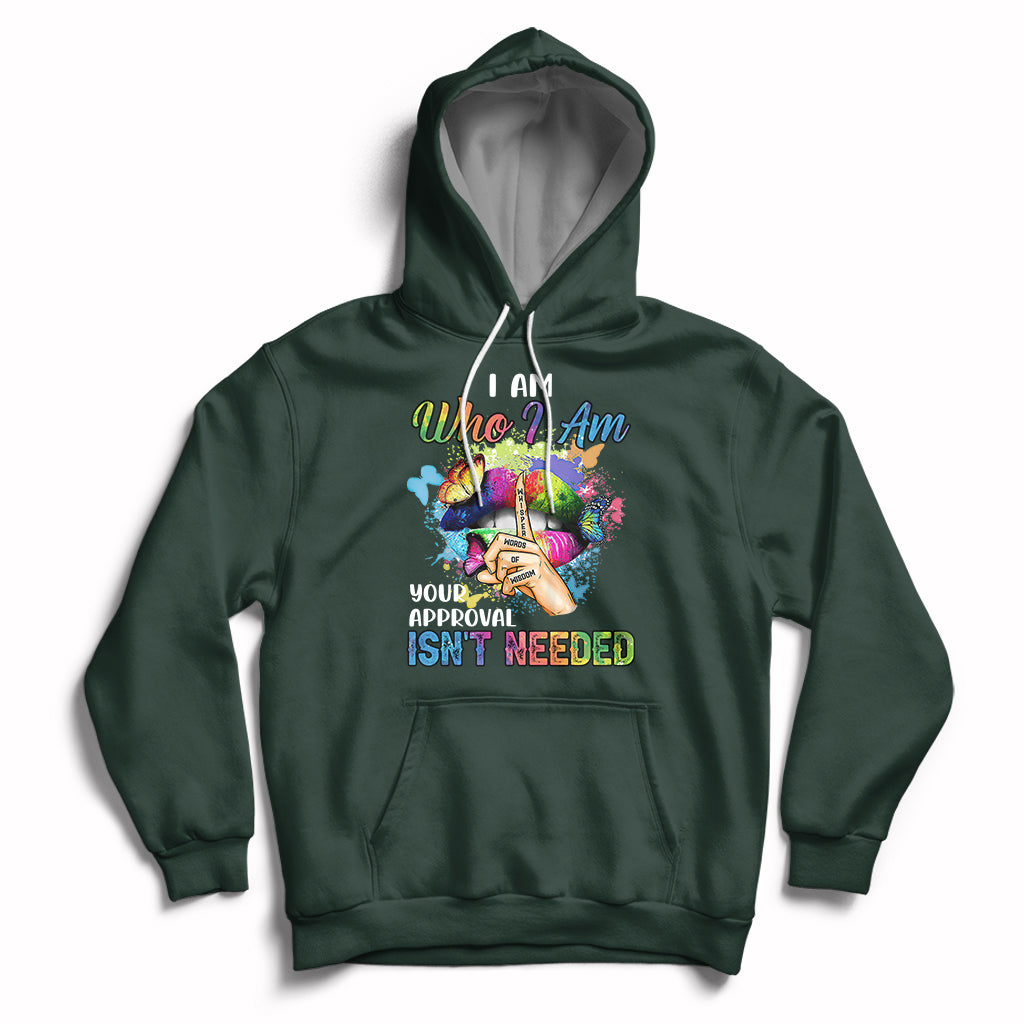 I Am Who I Am Your Approval Isn't Needed Black Queen African American Ladies Natural Afro Hoodie - Wonder Print Shop