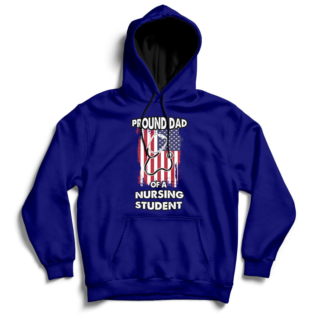 Proud Dad Of A Nursing Student Daughter Nurses Dad Hoodie - Wonder Print Shop
