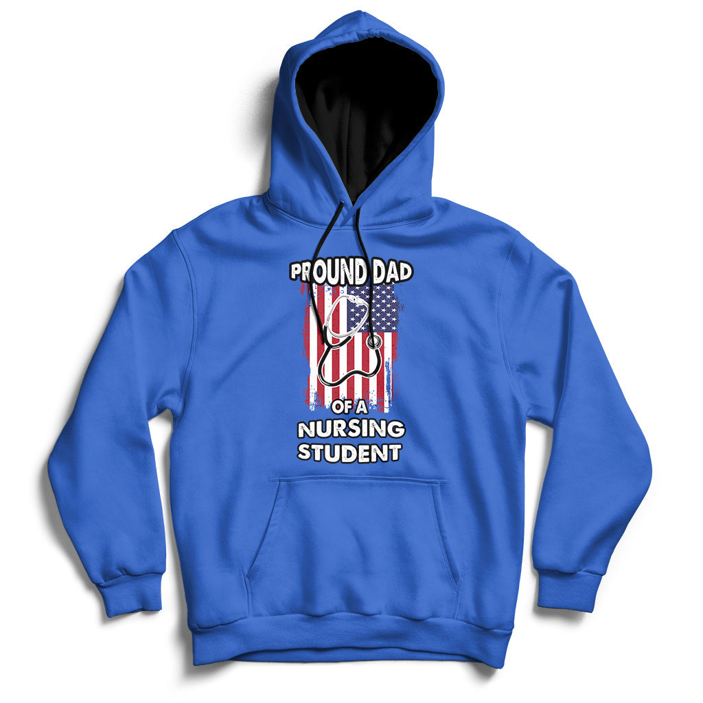 Proud Dad Of A Nursing Student Daughter Nurses Dad Hoodie - Wonder Print Shop