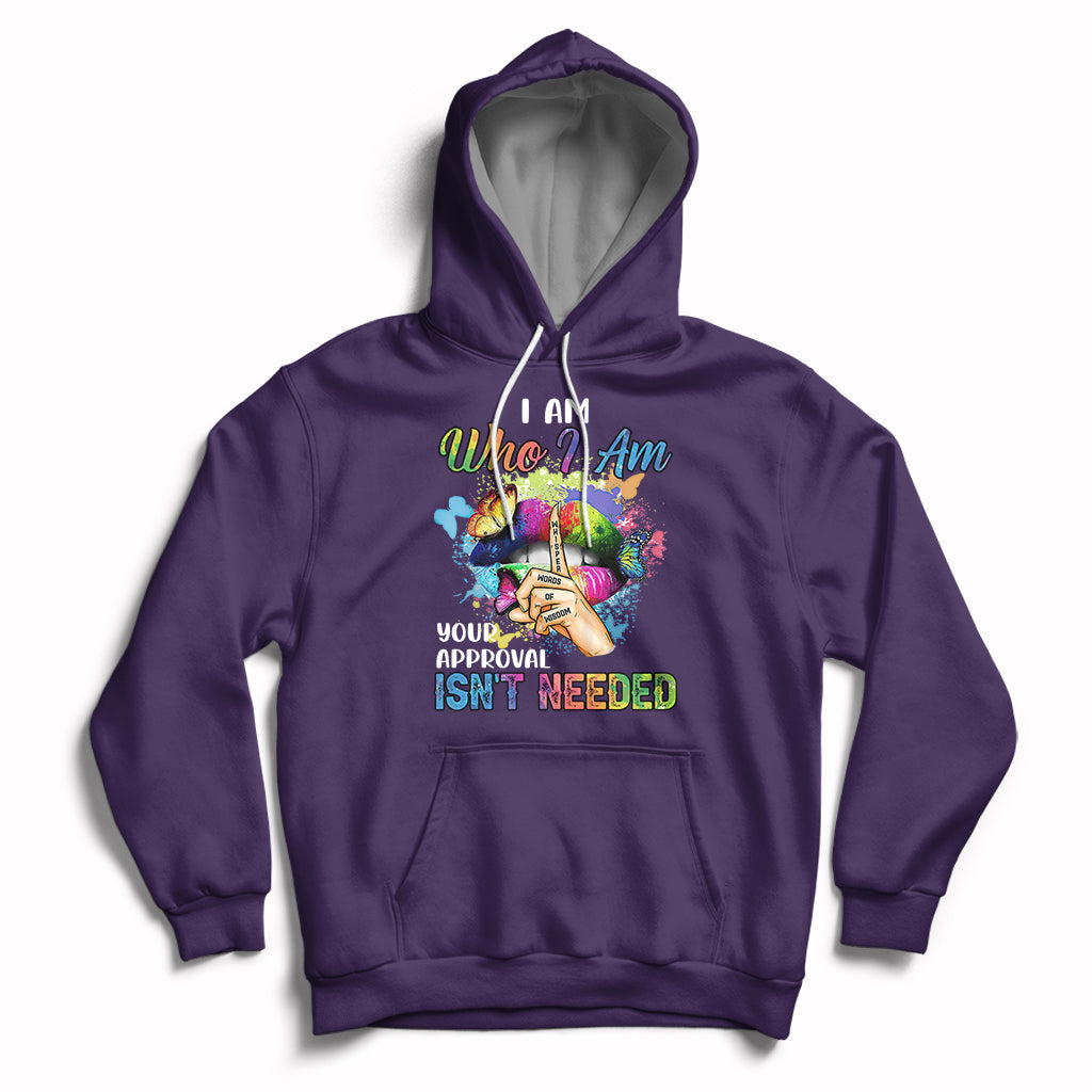 I Am Who I Am Your Approval Isn't Needed Black Queen African American Ladies Natural Afro Hoodie - Wonder Print Shop