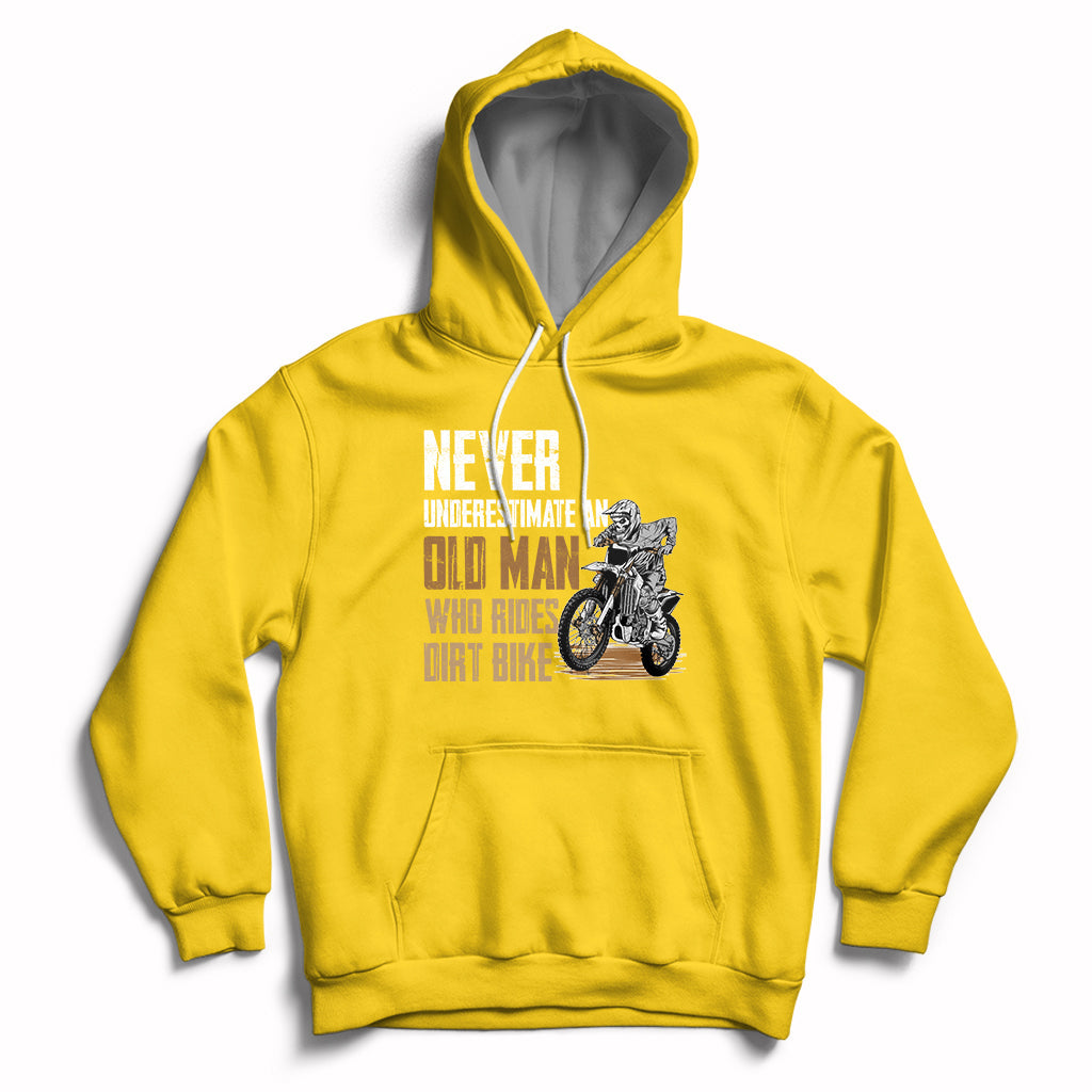 Funny Never Underestimate An Old Man Who Rides Dirt Bike Hoodie - Wonder Print Shop