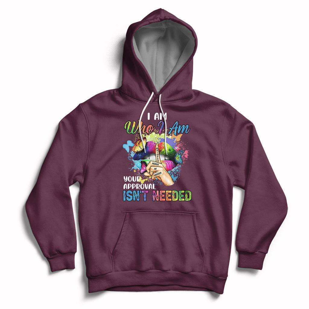 I Am Who I Am Your Approval Isn't Needed Black Queen African American Ladies Natural Afro Hoodie - Wonder Print Shop