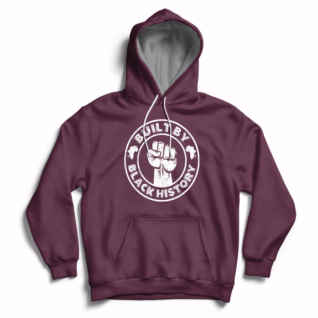Built By Black History For Black History Month Afro Melanin Hoodie - Wonder Print Shop