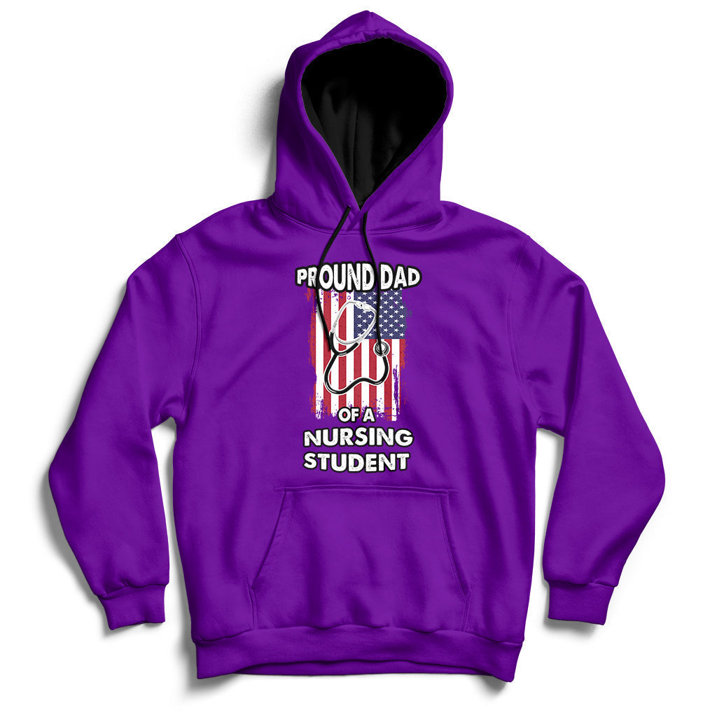 Proud Dad Of A Nursing Student Daughter Nurses Dad Hoodie - Wonder Print Shop