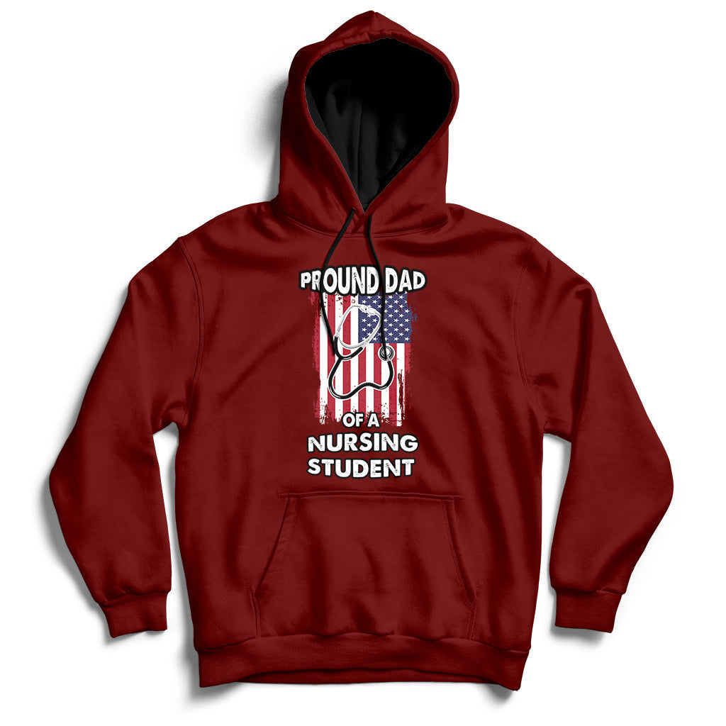 Proud Dad Of A Nursing Student Daughter Nurses Dad Hoodie - Wonder Print Shop