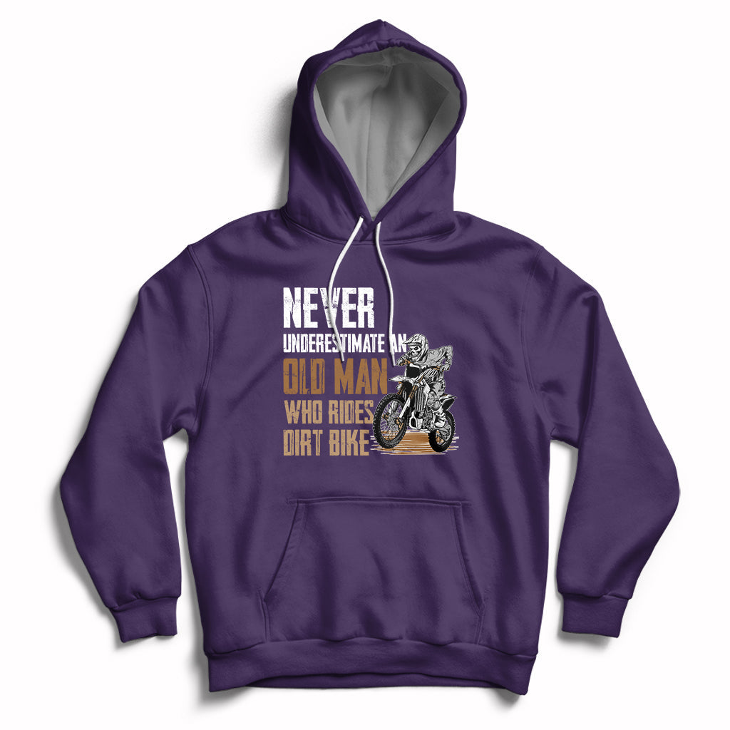 Funny Never Underestimate An Old Man Who Rides Dirt Bike Hoodie - Wonder Print Shop