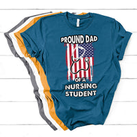 Proud Dad Of A Nursing Student Daughter Nurses Dad T Shirt - Wonder Print Shop
