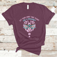 Let Your Spirit Take Flight Like A Dragonfly Inspirational T Shirt - Wonder Print Shop