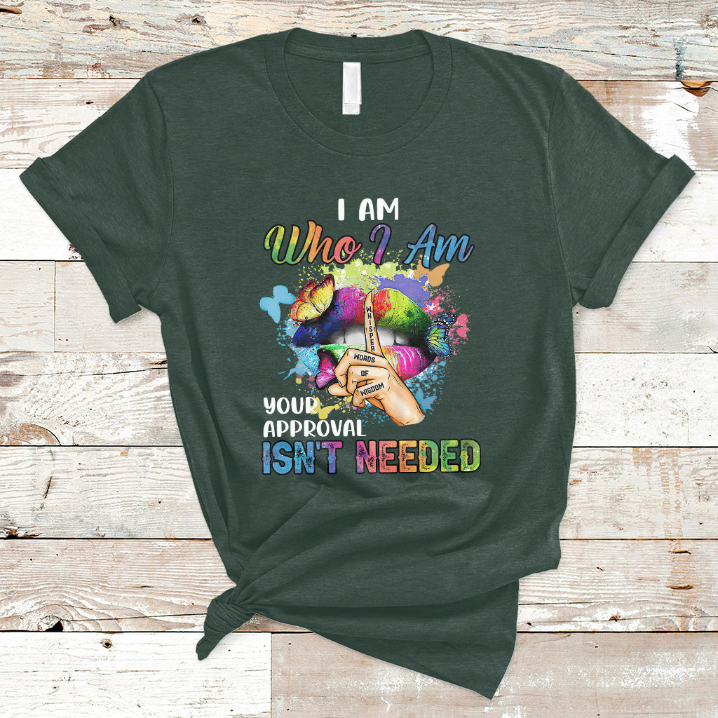 I Am Who I Am Your Approval Isn't Needed Black Queen African American Ladies Natural Afro T Shirt - Wonder Print Shop
