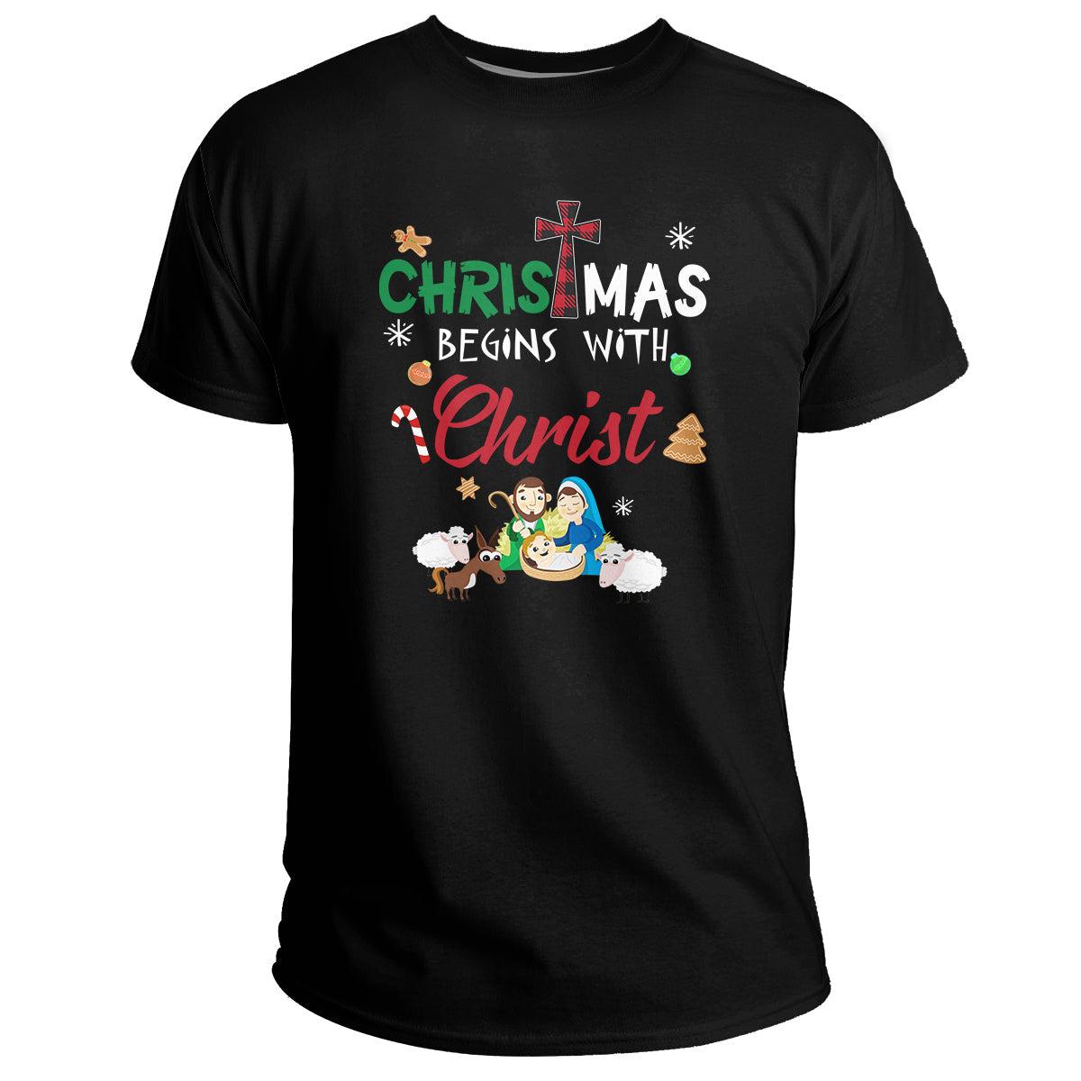 Christmas Begin with Christ Birthday Jesus Christians, Christant T Shirt - Wonder Print Shop
