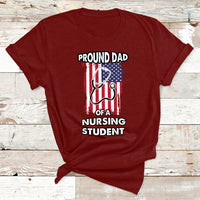 Proud Dad Of A Nursing Student Daughter Nurses Dad T Shirt - Wonder Print Shop