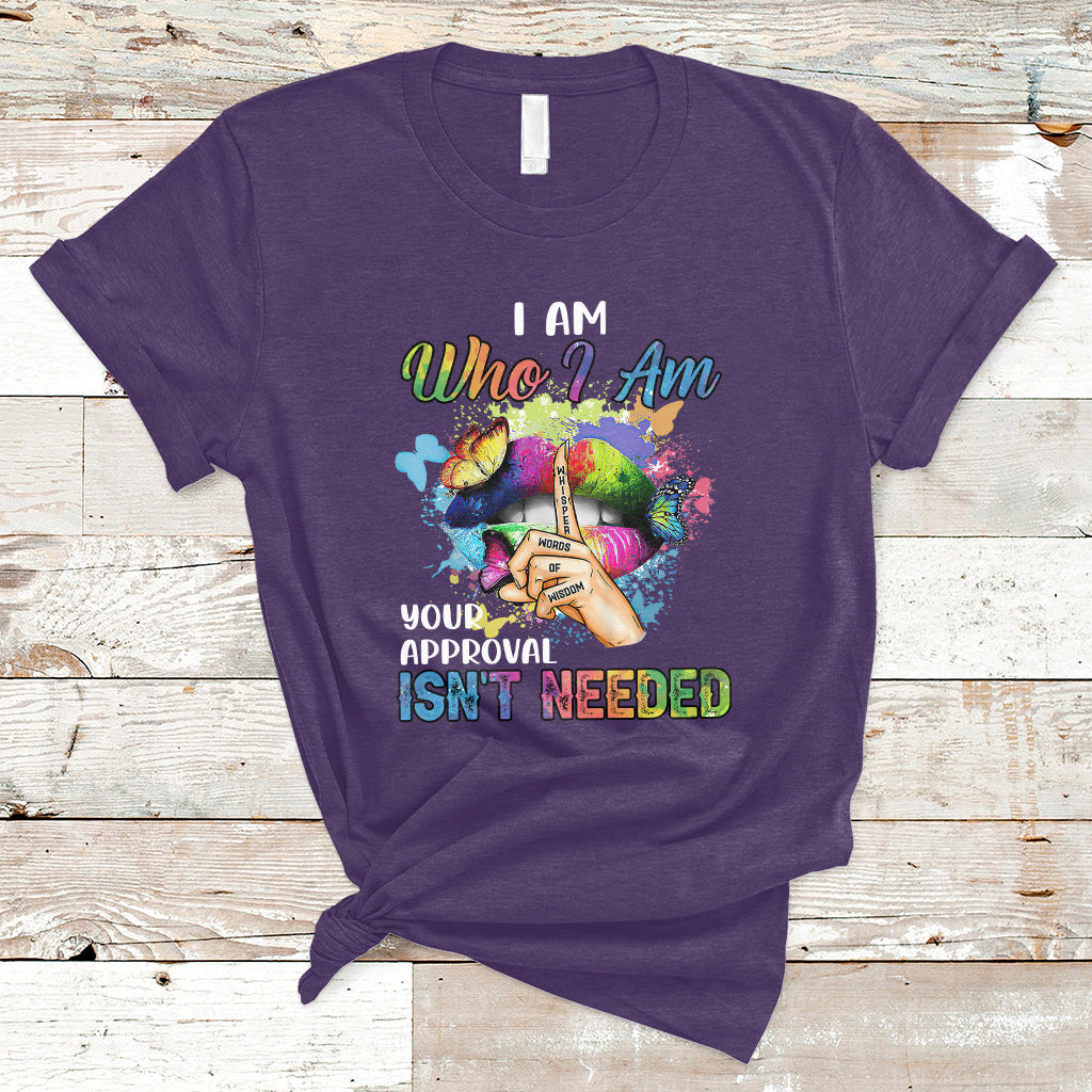 I Am Who I Am Your Approval Isn't Needed Black Queen African American Ladies Natural Afro T Shirt - Wonder Print Shop