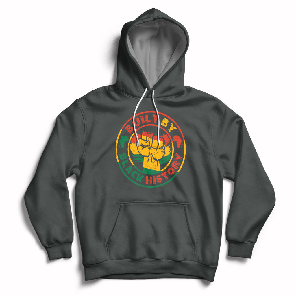 Built By Black History For Black History Month Afro Melanin Hoodie - Wonder Print Shop