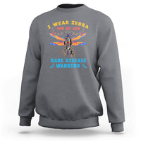 I Wear Zebra For My Son Rare Disease Warrior Zebra Ribbon Rare Disease Sweatshirt - Wonder Print Shop