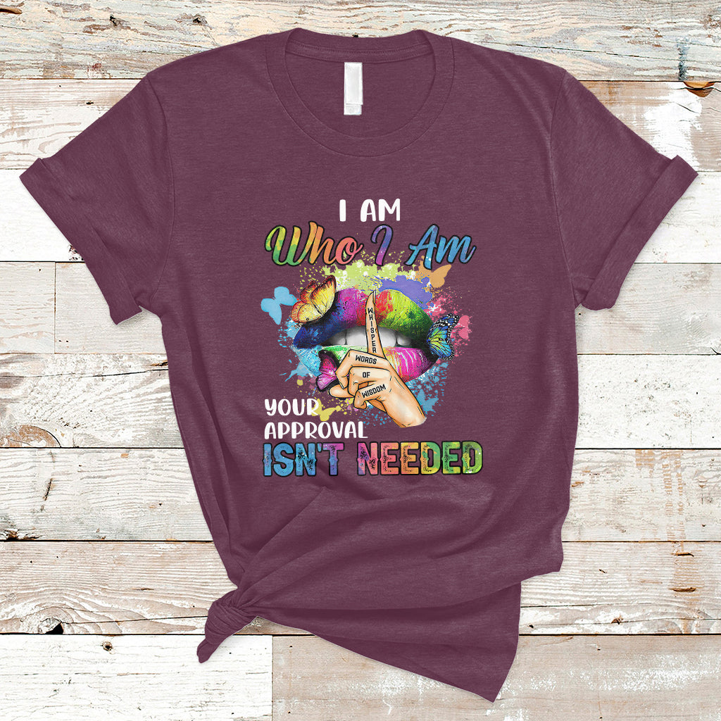 I Am Who I Am Your Approval Isn't Needed Black Queen African American Ladies Natural Afro T Shirt - Wonder Print Shop