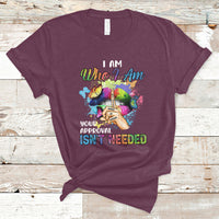 I Am Who I Am Your Approval Isn't Needed Black Queen African American Ladies Natural Afro T Shirt - Wonder Print Shop