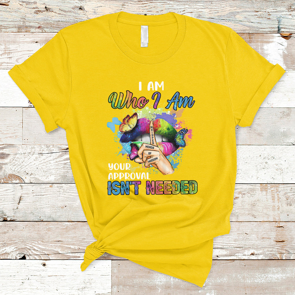 I Am Who I Am Your Approval Isn't Needed Black Queen African American Ladies Natural Afro T Shirt - Wonder Print Shop
