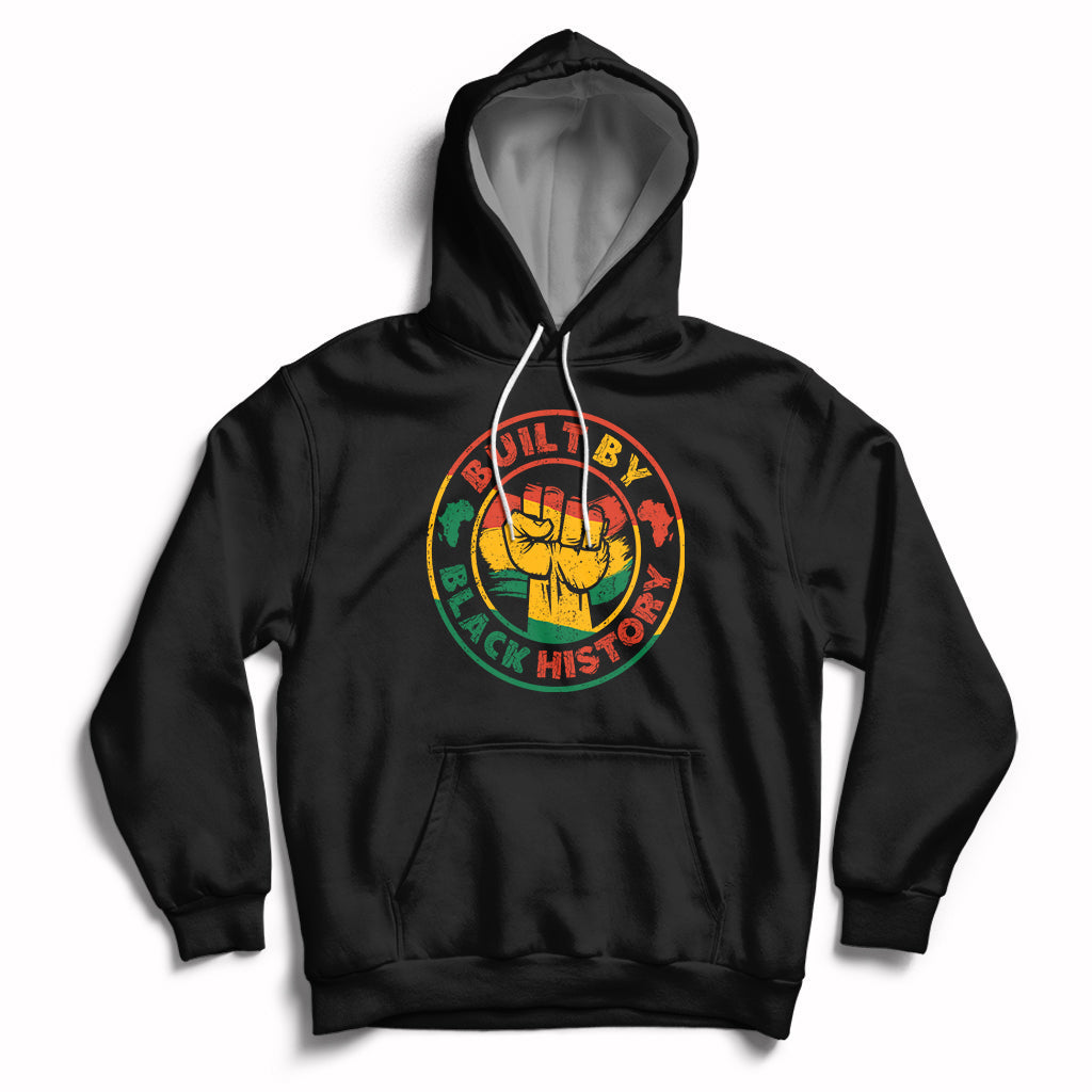 Built By Black History For Black History Month Afro Melanin Hoodie - Wonder Print Shop