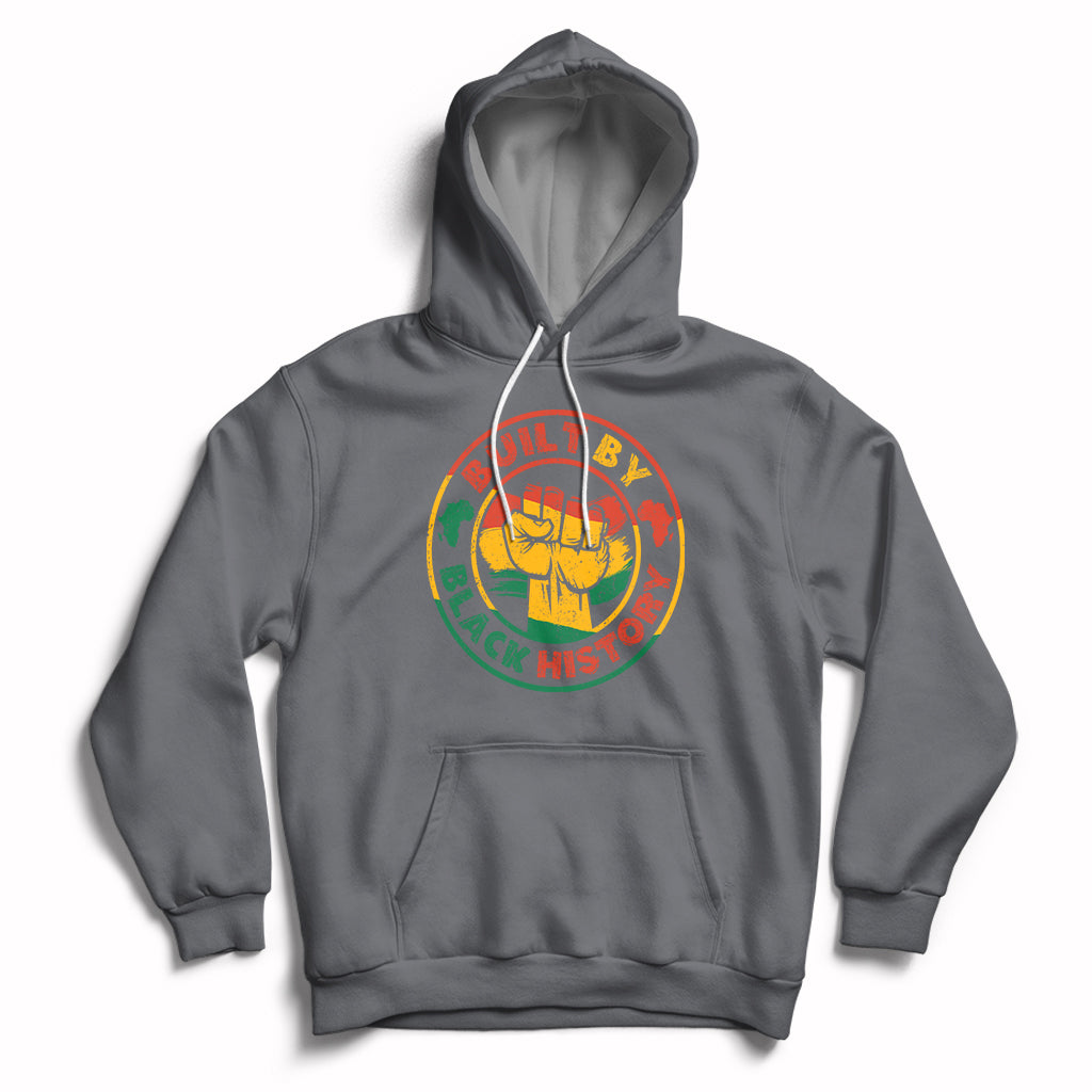 Built By Black History For Black History Month Afro Melanin Hoodie - Wonder Print Shop