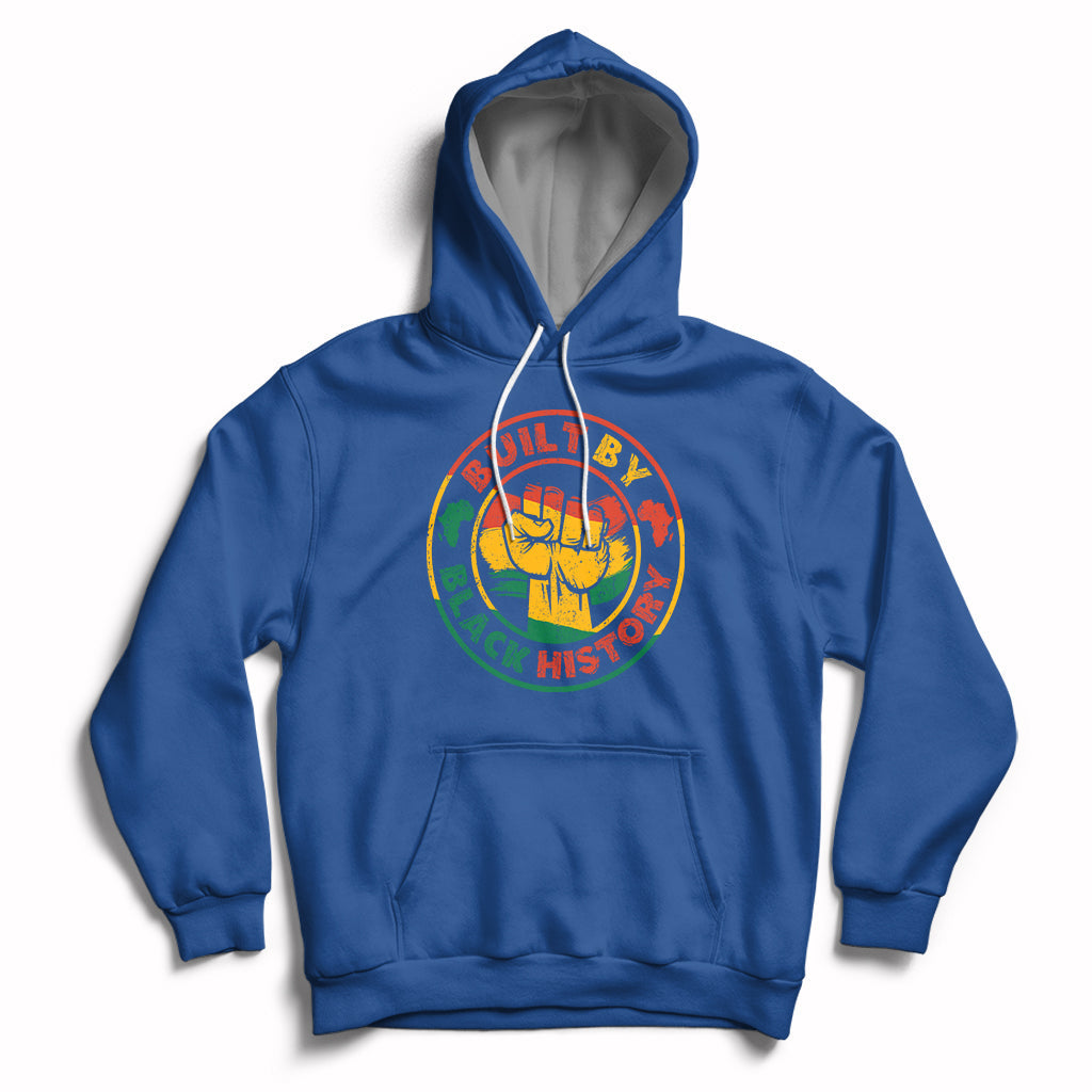 Built By Black History For Black History Month Afro Melanin Hoodie - Wonder Print Shop
