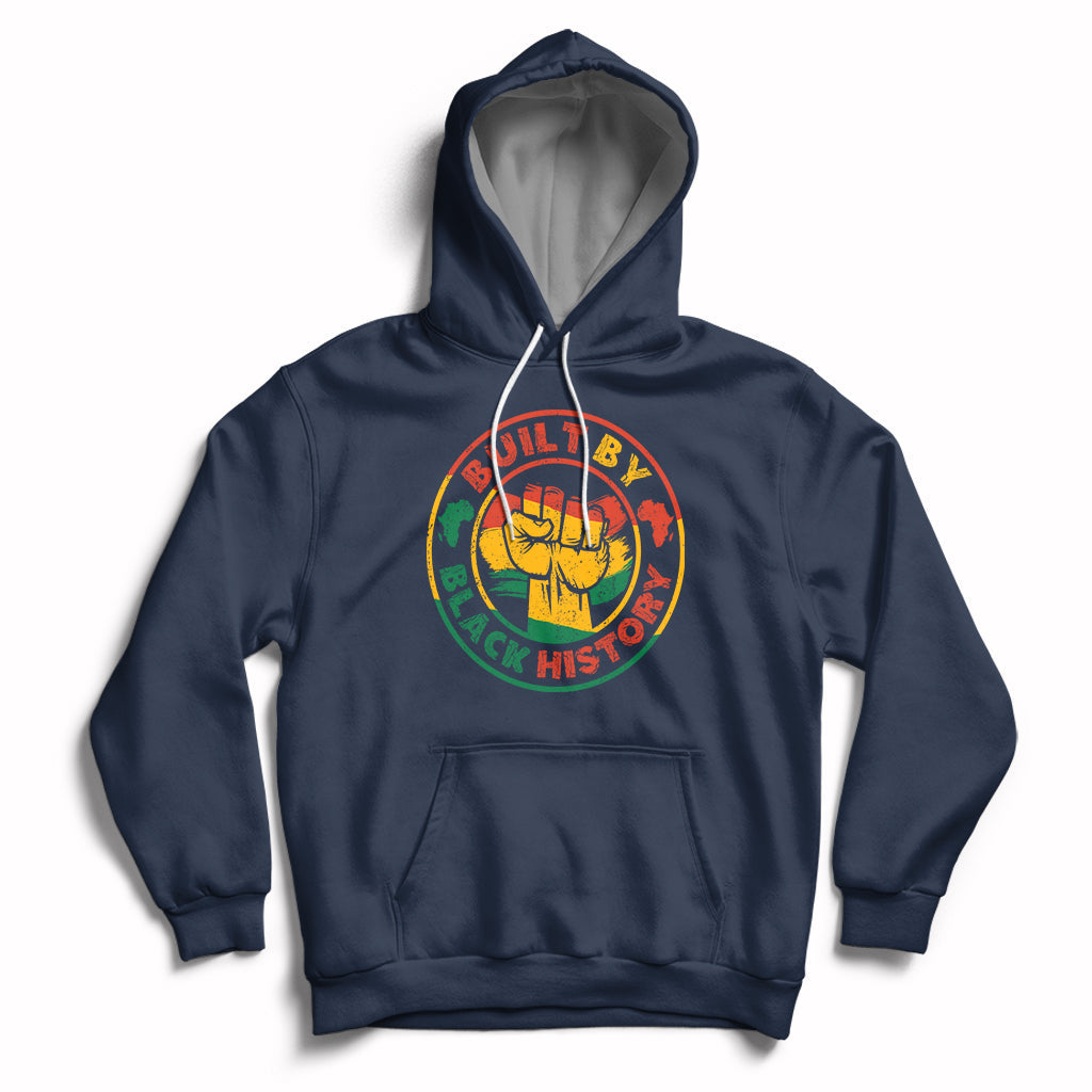 Built By Black History For Black History Month Afro Melanin Hoodie - Wonder Print Shop