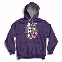Happy 8th March International Women's Day Girl Floral Hoodie - Wonder Print Shop