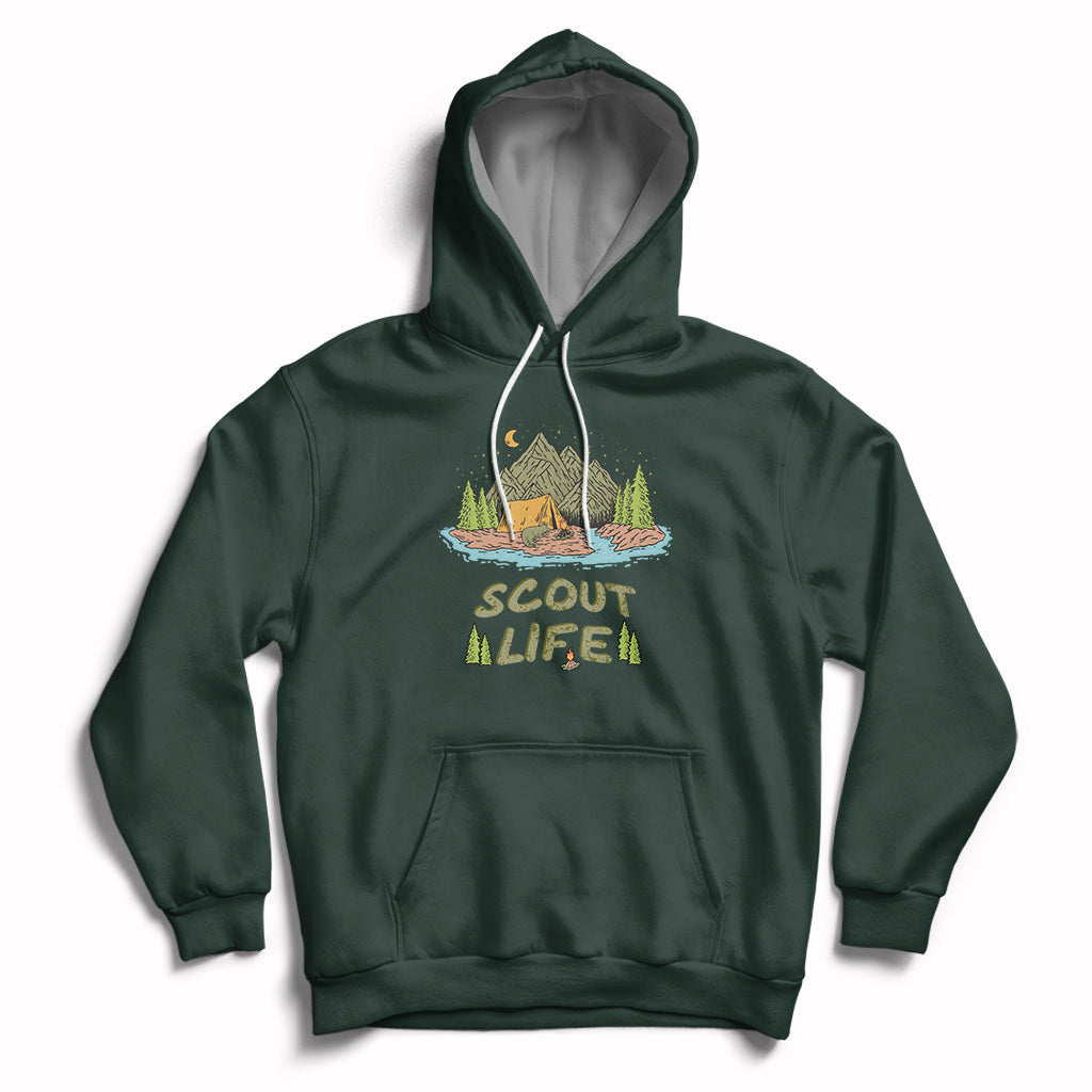 Scout Camping Life Hiking Camping Outdoors Troop Leader Hoodie - Wonder Print Shop