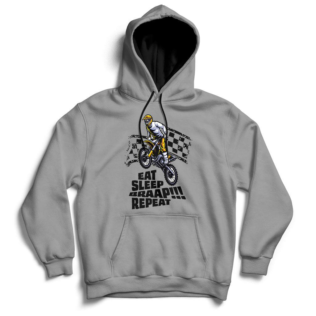 Funny Eat Sleep Braap Repeat Shirt Dirtbike Hoodie - Wonder Print Shop