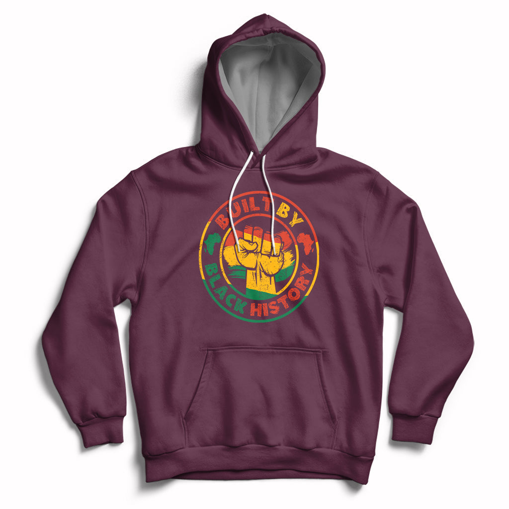 Built By Black History For Black History Month Afro Melanin Hoodie - Wonder Print Shop