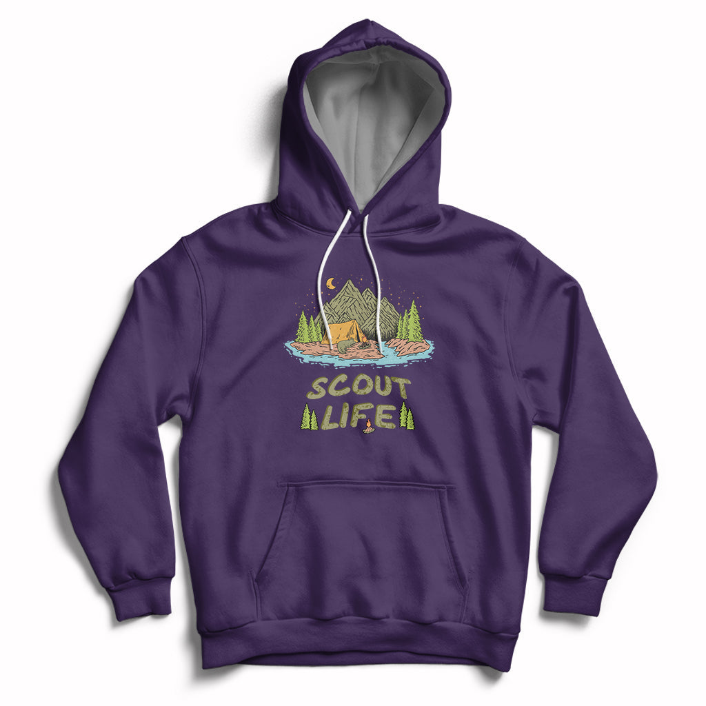 Scout Camping Life Hiking Camping Outdoors Troop Leader Hoodie - Wonder Print Shop