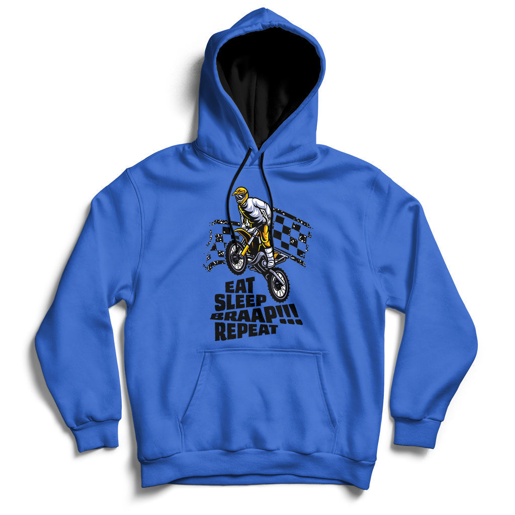 Funny Eat Sleep Braap Repeat Shirt Dirtbike Hoodie - Wonder Print Shop