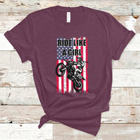 Ride Like A Girl Motocross Lovers Dirt Bike Biker Girl Gift T-Shirt - Wonder Print Shop