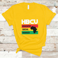 HBCU Educated Social Worker Historical Black T Shirt - Wonder Print Shop