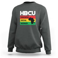 HBCU Educated Social Worker Historical Black Sweatshirt - Wonder Print Shop