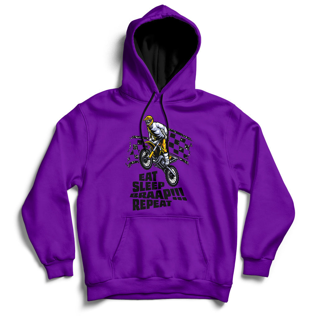 Funny Eat Sleep Braap Repeat Shirt Dirtbike Hoodie - Wonder Print Shop