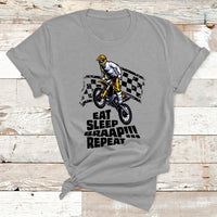Funny Eat Sleep Braap Repeat Shirt Dirtbike T Shirt - Wonder Print Shop