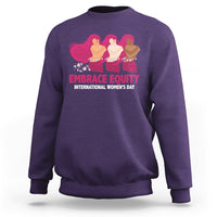 International Women's Day IWD 2023 Embrace Equity Women's Rights Sweatshirt - Wonder Print Shop
